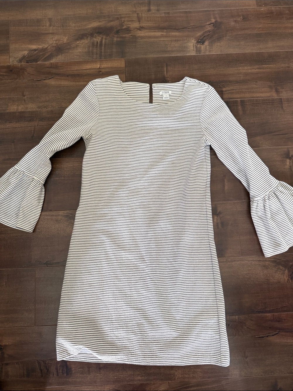 JCrew bell sleeves striped dress